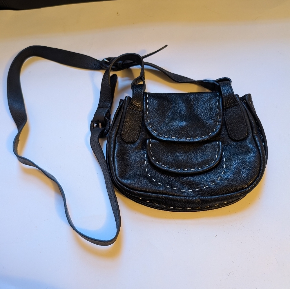 Radley London Black Leather Crossbody Bag In EUC